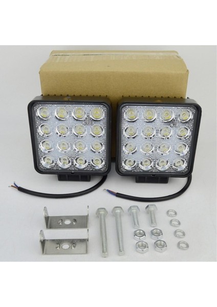 4 Adet 16 Ledli Off Road Çalışma ve Sis Lambası 48WATT 12 & 24 Vo fırsatları