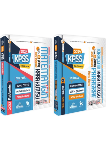 KPSS Paragraf ve Problemler Kara Kutu Konu Özetli D. Çözümlü ÖSYM Çıkmış Soru Bankası 2'li Set