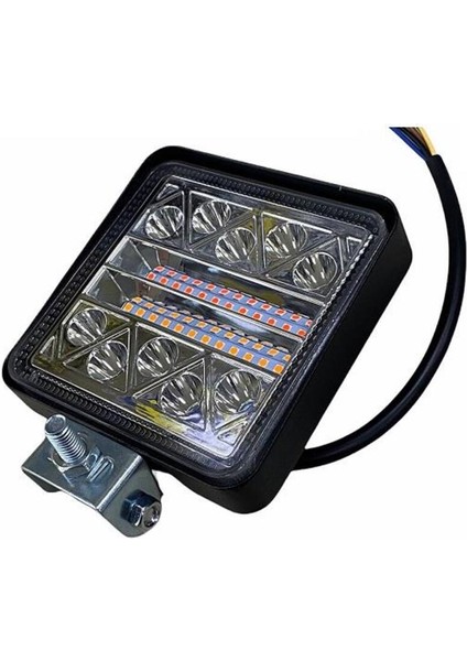 10V-30V LED Lamba Off-Road (106 x 106 x 25) Ledli Kare Kırmızı-Turuncu-Beyaz fiyatları