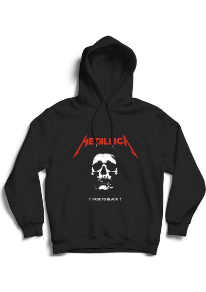 Metallica, Fade To Black, Rock Metal Müzik Grubu Kapüşonlu Sweatshirt Hoodie