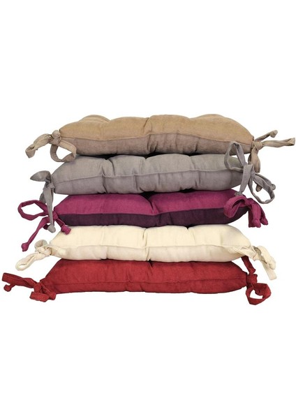 Kadife Dokulu Sandalye Minderi Krem modelleri