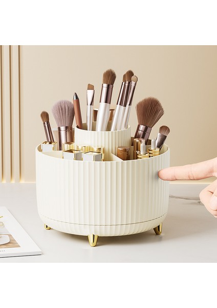 Masaüstü Dönebilen Makyaj Fırçası Saklama Kutusu Kırtasiye Rafı (Yurt Dışından) fiyatları