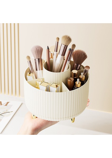 Masaüstü Dönebilen Makyaj Fırçası Saklama Kutusu Kırtasiye Rafı (Yurt Dışından) modelleri