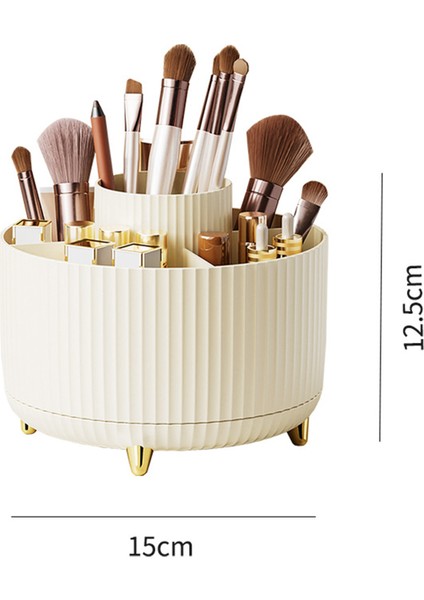Masaüstü Dönebilen Makyaj Fırçası Saklama Kutusu Kırtasiye Rafı (Yurt Dışından) indirimleri