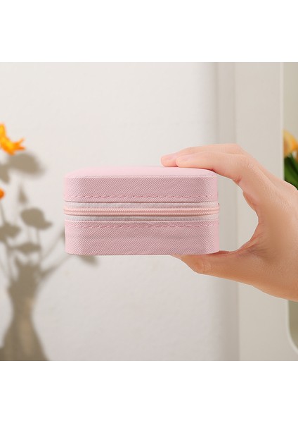 Çok Fonksiyonlu Taşınabilir Mücevher Kutusu Masaüstü Saklama Kutusu-Pembe (Yurt Dışından)