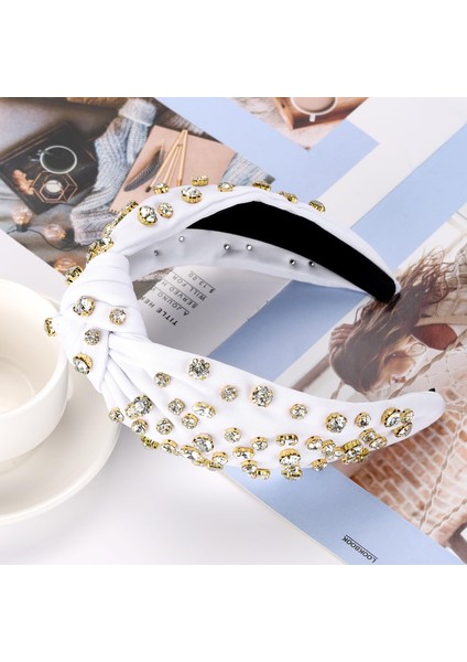 Elmas Taklidi Kafa Bandı Elmaslarla Dolu Moda Hafif Lüks Saç Çember Lüks Kristal Mücevher Süslenmiş Saç Aksesuarları (Yurt Dışından) modelleri
