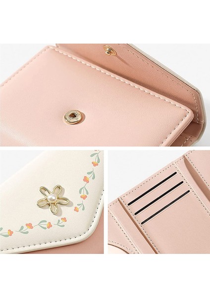 Kadın Üç Katlı Cüzdan Modaya Uygun Çok Bölmeli Baskılı Cüzdan (Yurt Dışından) modelleri