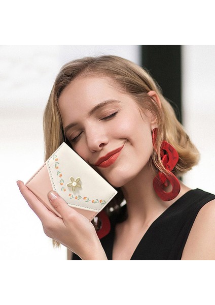 Kadın Üç Katlı Cüzdan Modaya Uygun Çok Bölmeli Baskılı Cüzdan (Yurt Dışından) fırsatları