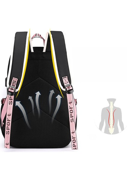 Büyük Kapasiteli Oxford Kumaş Sırt Çantası Sevimli USB Şarj Öğrenci Okul Çantası (Yurt Dışından) indirimleri