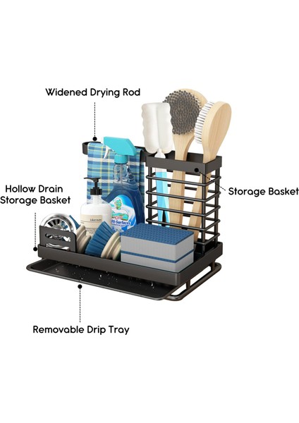 Mutfak Bezi Rafı Sünger Fırça Havlu Drenaj Depolama Rafı (Yurt Dışından) fiyatları