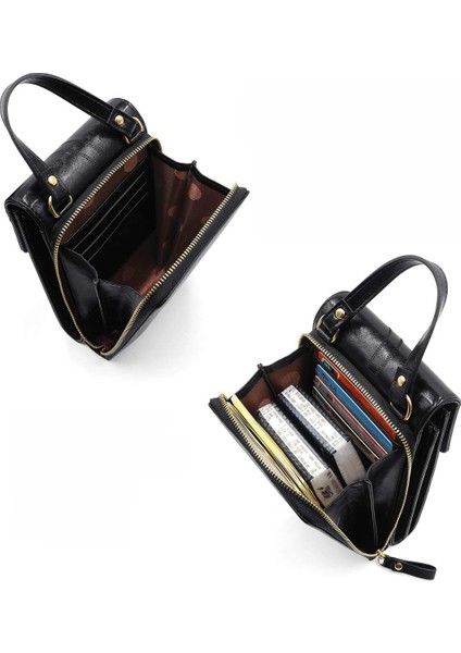 Yeni Cep Telefonu Çantası Retro Mumlu Deri Omuz Çantası Püskül Crossbody Çanta (Yurt Dışından)