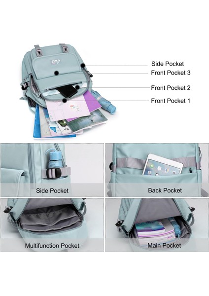 Büyük Kapasiteli Sırt Çantası Oxford Kumaş Su Geçirmez Öğrenci Okul Çantası (Yurt Dışından) modelleri