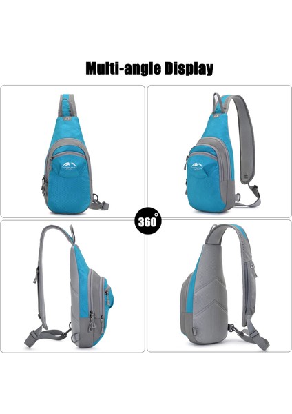 Açık Hava Spor Göğüs Çantası Bisiklet Crossbody Çanta Büyük Kapasiteli Dağcılık Omuz Çantası (Yurt Dışından)