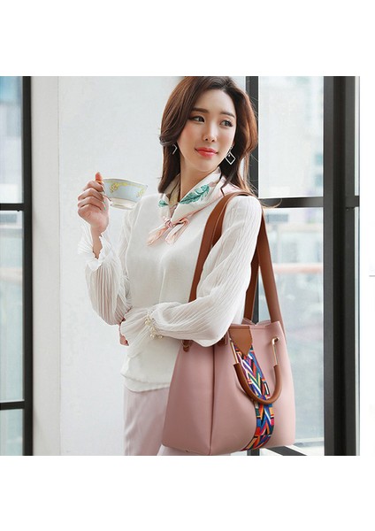 Büyük Kapasiteli Kadın Omuz Çantası Taşınabilir Çanta - Dörtlü Set (Yurt Dışından) fırsatları