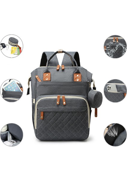 Büyük Kapasiteli Taşınabilir Anne ve Bebek Sırt Çantası Çok Bölmeli Şişe Bebek Bezi Çantası (Yurt Dışından) fırsatları