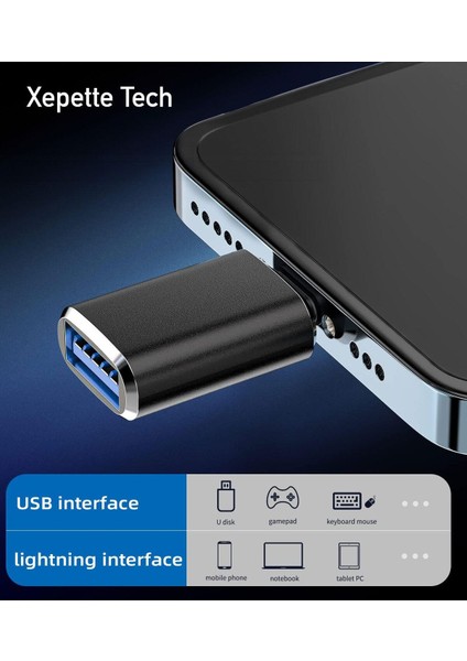 Lightning To USB Otg Yüksek Hızlı Veri Aktarımı USB 5.0 iPhone iPad Uyumlu Çevirici Dönüştürücü