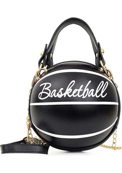 Basketbol Şekli Zincir Tasarım Crossbody Çanta Kadın Moda Omuz Çantası (Yurt Dışından)