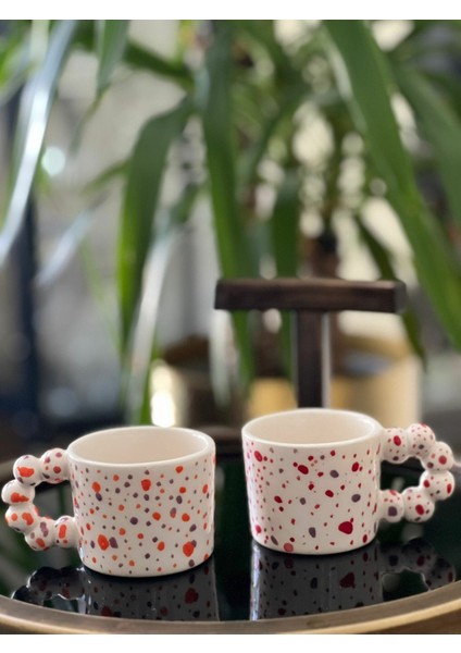Ikili Boncuk Kulp Rengarenk Mug Fincan Kupa fiyatları