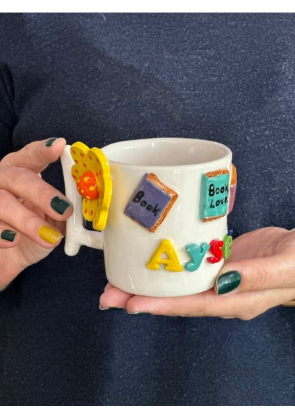 Kitap Figürlü Isimli Kupa