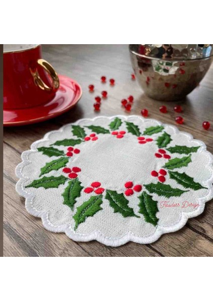 2'li Yılbaşı Özel Yaprak Desenli Sunum Kokteyl Peçetesi fiyatları