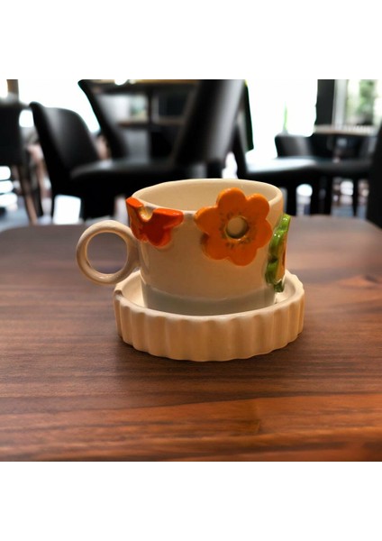 Renki Çiçekli Fincan Mug