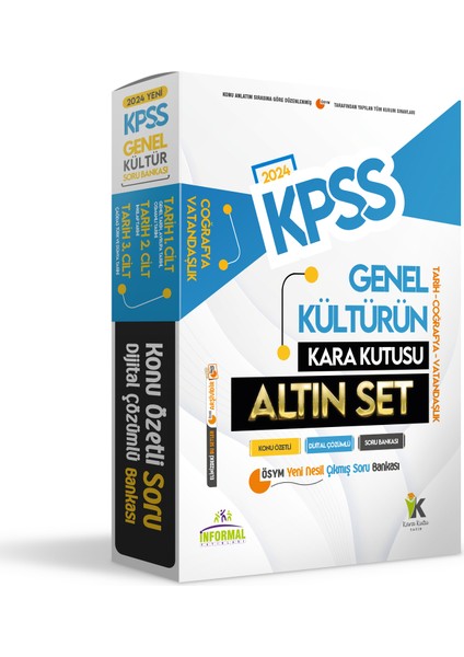 KPSS Kara Kutu Genel Kültür Altın Set Konu Özetli Çözümlü 5'li Çıkmış Soru Bankası