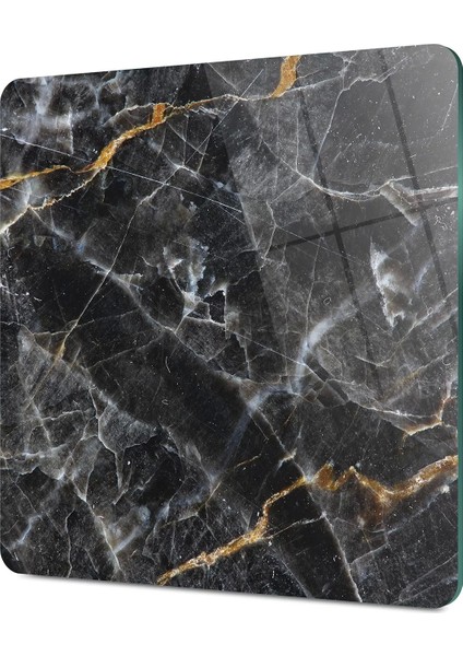 Cam Kesme Tahtası Kare Siyah Mermer Desenli 30X30 cm fırsatları