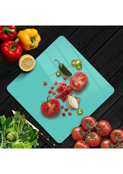 Cam Kesme Tahtası Kare Küf Yeşili 30X30 cm modelleri