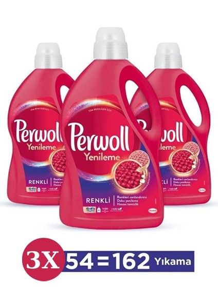 Renkli Yenileme Hassas Bakım Sıvı Çamaşır Deterjanı 3'lü Set (3 X 2,97 lt)