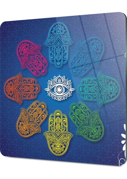 Cam Kesme Tahtası Kare Fatma Ana El Desenli 30X30 cm fırsatları