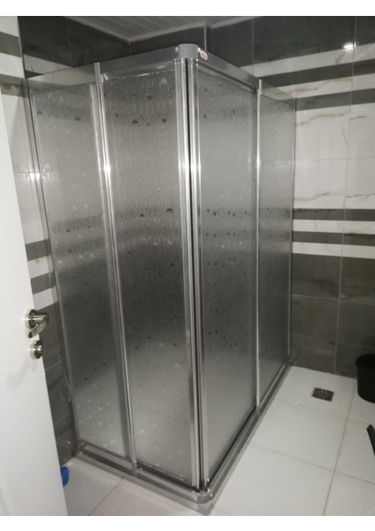 100X70 Teknesiz Plastik Camlı Duşakabin