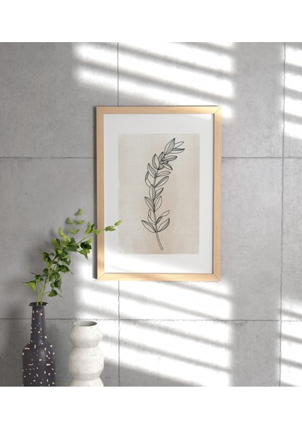 Botanıcal Lınes 3'Lü Ahşap Çerçeveli Poster