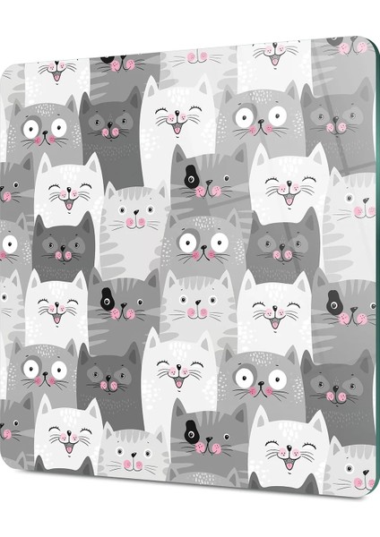 Cam Kesme Tahtası Kare Kity Cat Desenli 30X30 cm fırsatları