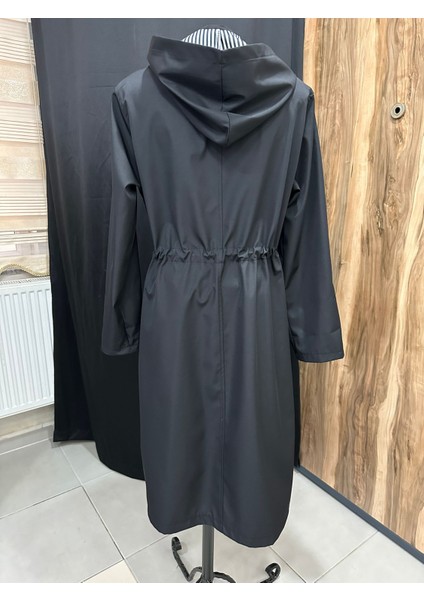 Kapüşonlu Ara Boy Trençkot modelleri