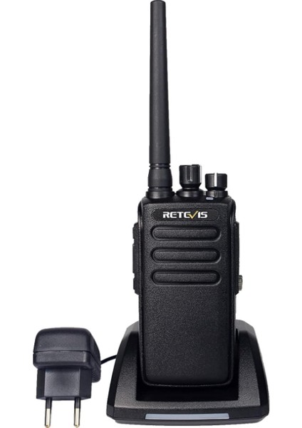 RT81 telsiz cihazı, geniş menzil, DMR dijital analog telsiz, IP67 su geçirmez, net ses, 2200 mAh taşınabilir telsiz, şantiye için, üretim (siyah, 2 adet)