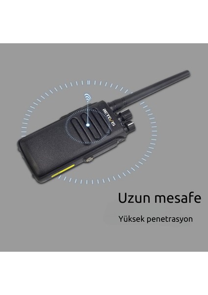 RT81 telsiz cihazı, geniş menzil, DMR dijital analog telsiz, IP67 su geçirmez, net ses, 2200 mAh taşınabilir telsiz, şantiye için, üretim (siyah, 2 adet)