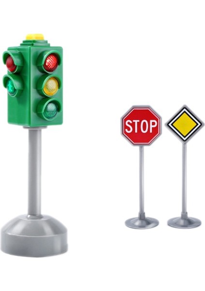 Sesli Mini Trafik Işaretleri Işık LED Çocuk Trafik Işığı Oyuncakları (Yurt Dışından)