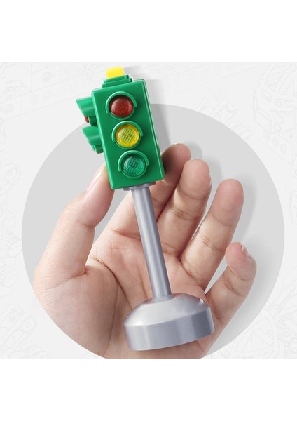 Sesli Mini Trafik Işaretleri Işık LED Çocuk Trafik Işığı Oyuncakları (Yurt Dışından)