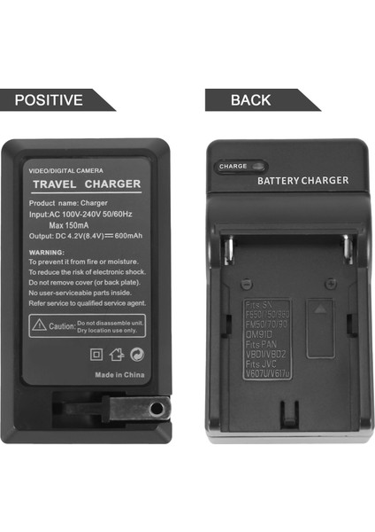Sony NP-FM50, FM70, FM90, FM30(ABD Fişi) Için NP-F550 Şarj Cihazı (Yurt Dışından)
