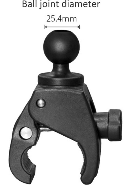 Motosiklet Bisiklet Gidon Ray Montajı 1 Inç Topu ile Küçük Kelepçe (Yurt Dışından)