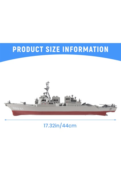 Güdümlü Füze Destroyer Gemi Modeli Statik Oyuncaklar Çocuk Hediye (Yurt Dışından)