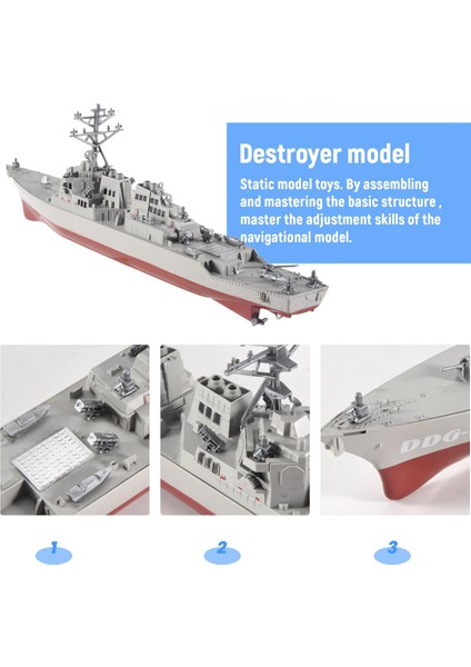 Güdümlü Füze Destroyer Gemi Modeli Statik Oyuncaklar Çocuk Hediye (Yurt Dışından)