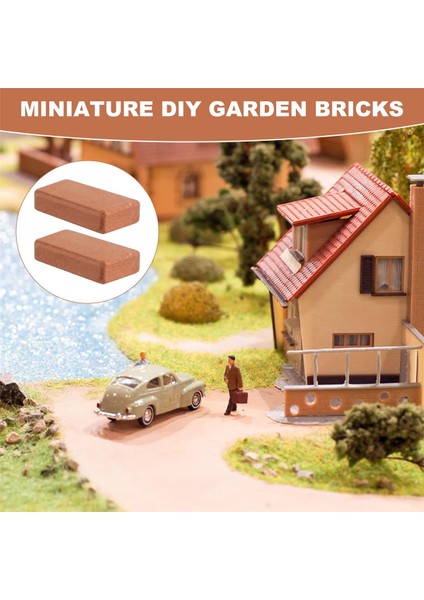 Peyzaj Minyatür Bahçe Parçaları Için 200 Adet Mini Tuğla, 1/35 Ölçekli (Yurt Dışından)