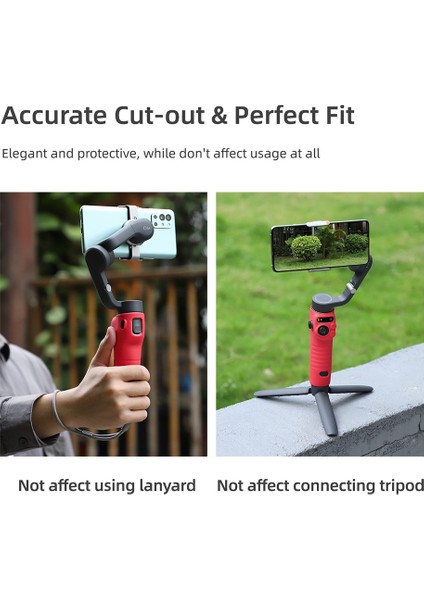 Djı Osmo Mobile 6 Case Gimbal Için Yumuşak Silikon Kulp Kapağı, Siyah (Yurt Dışından)