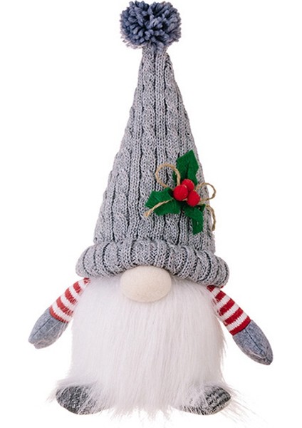 Noel Süsü Örgü Şapka Işıklı Rudolph Doll Yüzü Olmayan Gri (Yurt Dışından) fırsatları