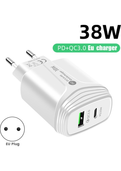 USB Şarj Cihazı Hızlı Şarj Pd 38W Hızlı Şarj Şarj Cihazı Qc3.0 Ab Tak (Yurt Dışından) modelleri