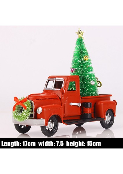 6.7 Inç Vintage Kırmızı Kamyon Noel Dekoru, B (Yurt Dışından) fırsatları
