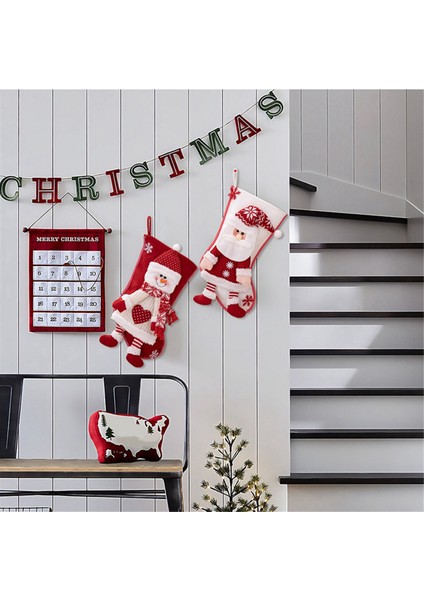 Noel Çorapları Şeker Çoraplar Noel Ev Dekorasyonu Hediye Çantaları (Yurt Dışından) modelleri