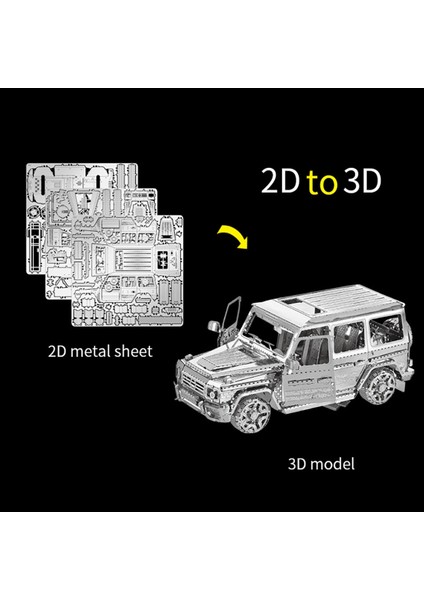 Dıy 3D Üç Boyutlu Bulmaca Model Seti Arazi Aracı Yapboz (Yurt Dışından)