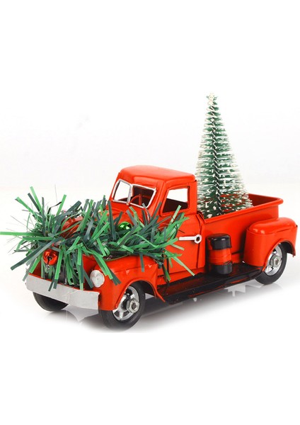 6.7 Inç Vintage Kırmızı Kamyon Noel Dekoru, A (Yurt Dışından)